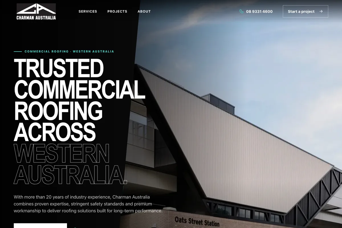 Charman Australia uncommissioned construction website concept